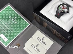 CORUM 崑崙 Bubble 泡泡錶 L082 / 03245  大泡泡神奇博彩腕錶 Poker Games 黑色PVD不鏽鋼金屬材質 <font color="#74d56a">特殊半球體拱形雙面玻璃鏡面 撲克牌桌彩繪面盤</font> <font color="#FF0000"> 全球限量88只</font> 自動上鍊 42mm