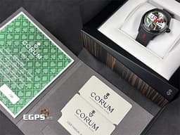 CORUM 崑崙 Bubble 泡泡錶 L082 / 03245  大泡泡神奇博彩腕錶 Poker Games 黑色PVD不鏽鋼金屬材質 <font color=#74d56a>特殊半球體拱形雙面玻璃鏡面 撲克牌桌彩繪面盤</font> <font color=#FF0000> 全球限量88只</font> 自動上鍊 42mm