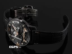 Girard-Perregaux 芝柏 GP錶 Free Bridge Infinity Edition 特別版 82000-11-632.FA6A <font color=#f3baa1>玫瑰金點綴鏤空面盤</font> DLC鍍層不鏽鋼材質 <font color=#FF0000>限量88只 2022年台灣公司貨</font> 自動上練 44mm