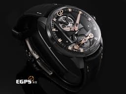 Girard-Perregaux 芝柏 GP錶 Free Bridge Infinity Edition 特別版 82000-11-632.FA6A <font color=#f3baa1>玫瑰金點綴鏤空面盤</font> DLC鍍層不鏽鋼材質 <font color=#FF0000>限量88只 2022年台灣公司貨</font> 自動上練 44mm