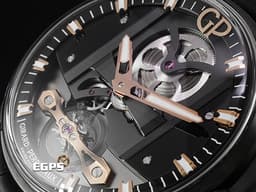 Girard-Perregaux 芝柏 GP錶 Free Bridge Infinity Edition 特別版 82000-11-632.FA6A <font color=#f3baa1>玫瑰金點綴鏤空面盤</font> DLC鍍層不鏽鋼材質 <font color=#FF0000>限量88只 2022年台灣公司貨</font> 自動上練 44mm