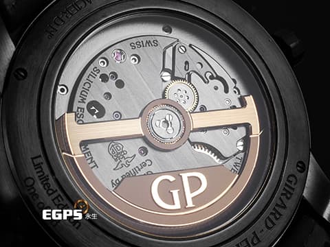 Girard-Perregaux 芝柏 GP錶 Free Bridge Infinity Edition 特別版 82000-11-632.FA6A 玫瑰金點綴鏤空面盤 DLC鍍層不鏽鋼材質 限量88只 2022年台灣公司貨 自動上練 44mm