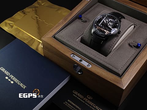 Girard-Perregaux 芝柏 GP Bridge Infinity 特別版 82000-11-632.FA6A DLC 塗層不鏽鋼材質 鏤空面盤 18K玫瑰金點綴 2022年保單 台灣公司貨 全球限量88枚 自動上練 44mm