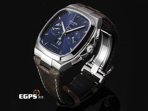 GLASHUTTE ORIGINAL 格拉蘇蒂 復古系列 13702030250 70年代 Seventies Chronograph 1-37-02-03-02-50 藍色放射面盤 復古經典搭配 2017年保單 自動上鍊 40mm