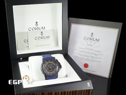 CORUM 崑崙 Admirals Cup 海軍上將 Seafender Centro Chronograph 單按把 計時碼表 961.101.94/F371AN10 <font color=#4F4F4F>黑色PVD塗層不鏽鋼</font> 經典海事旗幟彩繪時標 <font color=#FF0000>限量555只</font> 自動上鍊 44mm