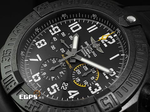 BREITLING 百年靈 復仇者 12H 復仇者 颶風腕錶  Avenger Series  Hurricane XB0170E4 超輕量Breitlight特殊合成材質  2019年保單 台灣公司貨  自動上鏈 50mm