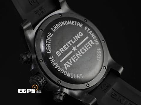 BREITLING 百年靈 復仇者 12H 復仇者 颶風腕錶  Avenger Series  Hurricane XB0170E4 超輕量Breitlight特殊合成材質  2019年保單 台灣公司貨  自動上鏈 50mm