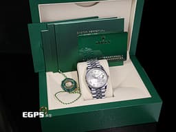 ROLEX 勞力士 Datejust 36 蠔式日誌型 126234 <font color=#DDDDDD>原廠VI、IX鑲鑽時標 銀色面盤</font> 不鏽鋼 DJ36 經典三角坑紋錶圈 <font color=#FF0000>2023年保卡 紀念型（Jubilee）五銖錶帶</font> 自動上鍊 36mm