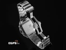 CARTIER 卡地亞 Santos de Cartier 山度士 WSSA0076 大型款 GMT 兩地時區 <font color="#FFFF00">第二時區晝夜顯示 煤炭灰色陽光射線紋飾霧面錶盤</font> <font color="#ff0000">2025年保卡 快拆鏈結系統 </font> 自動上鍊 40.2mm