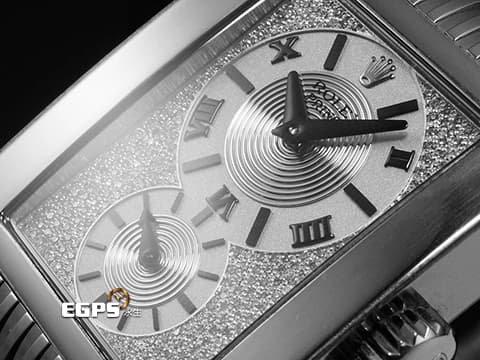 ROLEX 勞力士 Cellini Prince 5441/9 徹里尼 王子 18K白金材質  原廠鑲嵌鑽石面盤   透明錶背  手上鏈 29x45mm