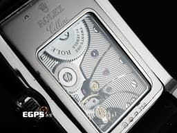 ROLEX 勞力士 Cellini Prince 5441/9 徹里尼 王子 18K白金材質 <font color=#ff00ff> 原廠鑲嵌鑽石面盤 </font> <font color=#FF0000> 透明錶背 </font> 手上鏈 29x45mm