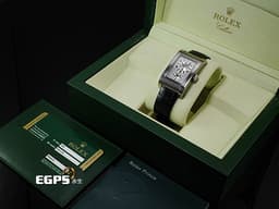 ROLEX 勞力士 Cellini Prince 5441/9 徹里尼 王子 18K白金材質 <font color=#ff00ff> 原廠鑲嵌鑽石面盤 </font> <font color=#FF0000> 透明錶背 </font> 手上鏈 29x45mm
