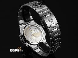 Patek philippe 百達翡麗 PP錶 Nautilus 金鷹 5740/1G-001 18K白金材質 5740 <font color=#70cce1>靛藍色面盤</font> <font color=#FF0000>2020年保單 Nautilus 金鷹系列第一款超薄萬年曆腕錶</font> <font color=#ff00ff>附原廠自動上鍊盒 配件齊全！</font> 自動上鍊 40mm