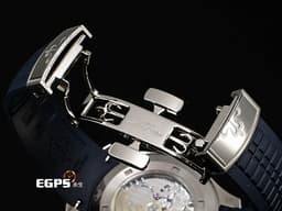 Patek Philippe 百達翡麗 PP Aquanaut Jumbo 海底探險家 5168G-001 18K白金材質 <font color="#05f0f0">午夜藍色漸層壓花面盤</font>&nbsp;<font color="#ff0000">2024年保單 新款按動式摺疊帶扣 已貼膜</font> 自動上鏈&nbsp;42mm