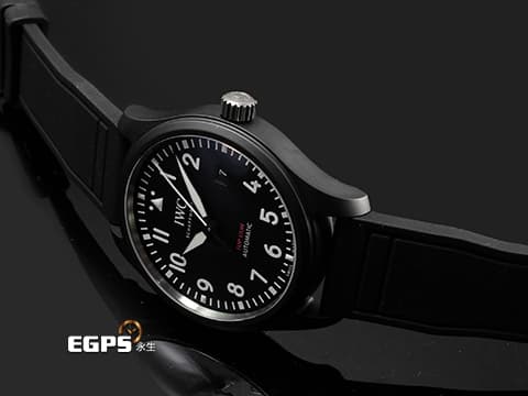 IWC 萬國錶 Pilot's Top Gun 飛行員&nbsp;海軍空戰部隊&nbsp;捍衛戰士&nbsp;IW326906 五日鍊 黑陶瓷+鈦金屬材質&nbsp;2025年保卡 EasX-CHANGE快拆錶帶&nbsp;自動上鍊 41mm
