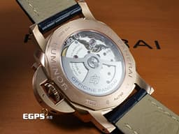 PANERAI 沛納海 Luminor Marina Goldtech Sole Blu PAM1112 <font color="#0f5dc2">藍色經典三明治面盤</font> Goldtech金材質 玫瑰金 PAM01112 三日鍊 小秒針&nbsp;<font color="#FF0000">2022年保單</font>&nbsp;自動上鍊 44mm