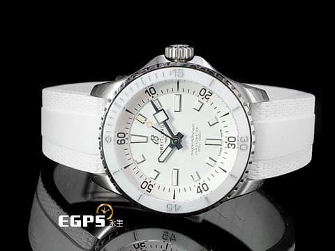 BREITLING 百年靈 Superocean 36 超級海洋 A17377211A1S1 白色面盤 陶瓷錶圈 不鏽鋼 大三針 2025年保單 潛水錶 自動上鍊 36mm