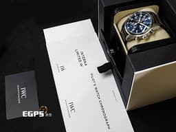 IWC 萬國錶 Pilot's Chronograph 飛行員系列 IW377714 計時碼表 <font color="#0080FF">Le Petit Prince「小王子」特別版 藍色面盤</font> 不鏽鋼 <font color="#FF0000">2021年保卡</font>&nbsp;飛行錶 自動上鍊 43mm