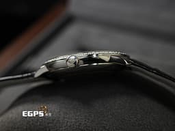 Girard-Perregaux 芝柏 GP錶 1966系列 49525D-53A-1A1-BK6A <font color=#cadff0>原廠鑲嵌頂級天然美鑽鑽圈、鑽石時標</font> 49525 D 經典 大三針 18K白金材質 <font color=#FF0000>2025年保單</font> 自動上鍊 38mm