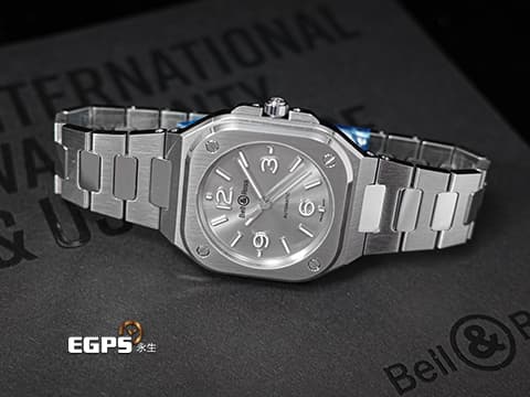 Bell &amp; Ross 柏萊士 Urban系列 BR-05 Grey Steel&nbsp;灰色太陽紋面盤&nbsp;中型 BR05A-S-GR-ST/SST 不鏽鋼 大三針&nbsp;2025年保單&nbsp;自動上鍊 36mm