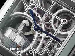 CARTIER 卡地亞 Santos-Dumont Micro-Rotor Skeleton 山度士 杜蒙特 微型擺陀鏤空腕錶 WHSA0032 <font color="#56add2">鏤空面盤 前置飛機造型微型自動盤</font> 大型款 經典 不鏽鋼材質 <font color="#ff0000">2024年保卡</font> 自動上鍊 31 x 43.5mm