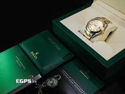 ROLEX 勞力士 DateJust 41 蠔式日誌型 126303&nbsp;<span style="color: rgb(245, 222, 168);">原廠鑽石時標&nbsp;</span><font color="#f5dea8">皇帝金面盤&nbsp;<span style="font-size: 13.3333px;">18K黃金 半金款</span></font>&nbsp;DJ41 大三針 經典款&nbsp;<font color="#FF0000">2025年保卡 蠔式（Oyster）三節錶帶</font>&nbsp;自動上鍊 41mm