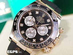 ROLEX 勞力士 Cosmograph Daytona 迪通拿 126515LN 126515G 18K永恆玫瑰金材質 計時碼表<font color=#FF0000> 2025年保卡 </font> <font color=#f1e1b5>亮黑色面盤內飾日亮金色三眼小錶盤、八鑽時標</font> 自動上鍊 40mm