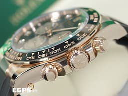 ROLEX 勞力士 Cosmograph Daytona 迪通拿 126515LN 126515G 18K永恆玫瑰金材質 計時碼表<font color=#FF0000> 2025年保卡 </font> <font color=#f1e1b5>亮黑色面盤內飾日亮金色三眼小錶盤、八鑽時標</font> 自動上鍊 40mm