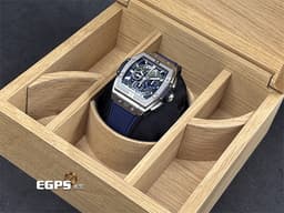 Hublot 宇舶 Spirit of Big Bang Titanium Blue 大爆炸 靈魂系列 642.NX.7170.RX <font color="#4169e1">藍色鏤空面盤</font> 鈦金屬 計時碼表 <font color="#ff0000">2025年電子保單</font> 自動上鍊 42mm