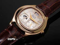 PIAGET 伯爵 Emperador Coussin系列 Dual Time Zone 兩地時間 小秒針 G0A32017&nbsp;<font color="#e6b18e">玫瑰金材質</font> 銀白色雕紋面盤 枕型&nbsp;<font color="#ff0000">台灣公司貨 限量200只</font><font color="#fff2d5">&nbsp;</font>自動上鍊 42mm