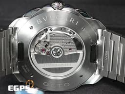 BVLGARI 寶格麗 Bulgari Octo Roma Chronograph 計時碼表 103471 <font color=#9c9893>黑色巴黎釘紋飾面盤</font> 八角形多稜角設計錶框 不鏽鋼 <font color=#FF0000>快拆錶帶系統 另附原廠橡膠錶帶 2025年保單</font> 自動上鍊 42mm