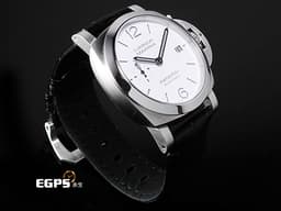 PANERAI 沛納海 Luminor Quarantta PAM1371 PAM01371 三日鍊 <font color=#ffffff>白色三明治面盤</font> <font color=#7eb300>附原廠深綠色橡膠快拆錶帶</font> <font color=#FF0000>2023年保卡 保有部分原廠膠膜 </font> 自動上鍊  40mm