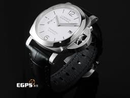 PANERAI 沛納海 Luminor Quarantta PAM1371 PAM01371 三日鍊 <font color=#ffffff>白色三明治面盤</font> <font color=#7eb300>附原廠深綠色橡膠快拆錶帶</font> <font color=#FF0000>2023年保卡 保有部分原廠膠膜 </font> 自動上鍊  40mm
