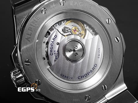 CHOPARD 蕭邦 ALPINE EAGLE 雪山傲翼 系列 298601-3002 不銹鋼材質 白色貝母面盤 原廠鑲嵌鑽石錶圈  2025年保單   自動上鍊 36mm