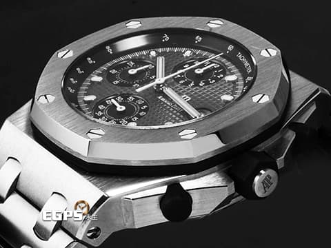Audemars Piguet 愛彼 AP錶 Royal Oak Offshore 皇家橡樹 離岸型 26238TI.OO.2000TI.01 鈦金屬材質 灰黑色「Petite Tapisserie」格紋面盤 2022年保卡 最新易換式錶帶系統 附原廠膠帶錶帶 自動上鍊 42mm