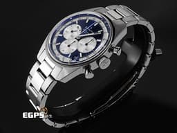 ZENITH 真力時 Chronomaster Original系列 03.3200.3600/51.M3200 不鏽鋼材質 <font color=#70cce1>El Primero 高振頻機芯 專門店限定款 藍色熊貓面盤 </font> 1/10秒計時功能 <font color=#FF0000>2024年保卡 </font> 自動上鍊 38mm