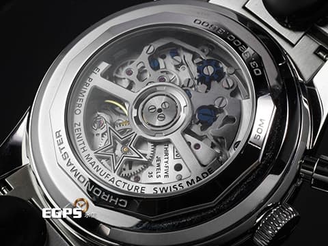 ZENITH 真力時 Chronomaster Original系列 03.3200.3600/51.M3200 不鏽鋼材質 El Primero 高振頻機芯 專門店限定款 藍色熊貓面盤  1/10秒計時功能 2024年保卡  自動上鍊 38mm