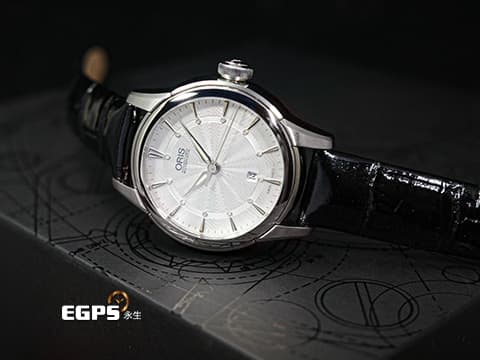 ORIS 豪利時 Artelier Date 藝術家 系列 0156176874051 白色放射紋面盤 大三針 不鏽鋼 2025年保單 自動上鍊 31mm