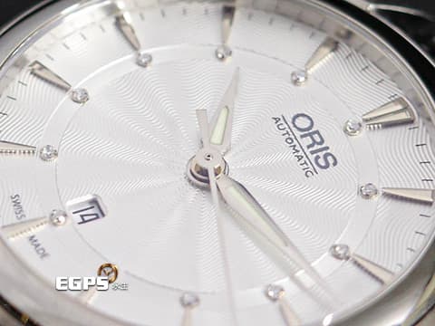 ORIS 豪利時 Artelier Date 藝術家 系列 0156176874051 白色放射紋面盤 大三針 不鏽鋼 2025年保單 自動上鍊 31mm