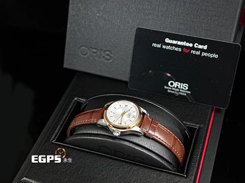 ORIS 豪利時 CLASSIC系列日期 經典大三針 01 561 7650 4331  銀白色面盤  玫瑰金PVD塗層不鏽鋼錶圈  2025年保單 自動上鍊 28.5mm