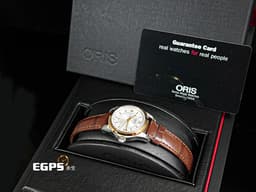 ORIS 豪利時 CLASSIC系列日期 經典大三針 01 561 7650 4331  <font color="#E0E0E0">銀白色面盤</font>  <font color="#FF5809">玫瑰金PVD塗層不鏽鋼錶圈</font>  <font color="#FF0000">2025年保單</font> 自動上鍊 28.5mm