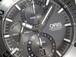 ORIS 豪利時 Aquis Titan Chronograph 時間之海 7655 <font color="#ADADAD">鈦金屬 灰色面盤 鍍鎢刻度錶圈</font> 0167476557253 計時碼表 <font color="#FF0000">2025年保單</font> 排氦氣閥 潛水錶 自動上鍊 46mm
