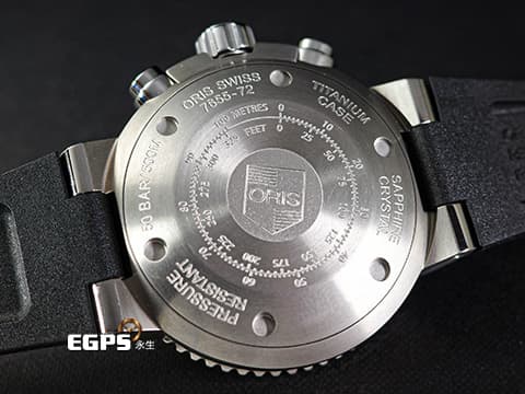ORIS 豪利時 Aquis Titan Chronograph 時間之海 7655 鈦金屬 灰色面盤 鍍鎢刻度錶圈 0167476557253 計時碼表 2025年保單 排氦氣閥 潛水錶 自動上鍊 46mm