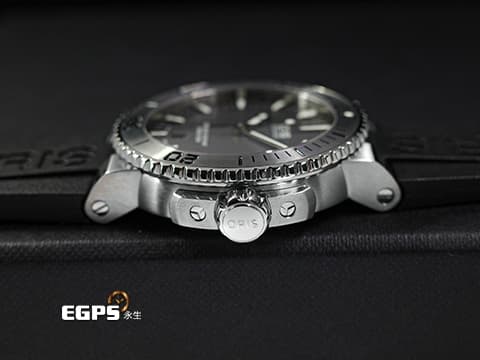 ORIS 豪利時 Aquis Date 時間之海 7674 灰色面盤 鍍鎢刻度錶圈 0173376764153 不鏽鋼 大三針 2025年保單 潛水錶 自動上鍊 40mm