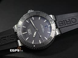 ORIS 豪利時 Aquis Date 時間之海 7674 <font color="#ADADAD">灰色面盤 鍍鎢刻度錶圈</font> 0173376764153 不鏽鋼 大三針 <font color="#FF0000">2025年保單</font> 潛水錶 自動上鍊 40mm