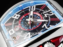 Franck Muller 法蘭穆勒 FM Vanguard&nbsp;Racing Skeleton V45SCDTSQTRCGJ&nbsp;<font color="#0582f5">藍色&amp;紅色元素 賽車風格鏤空面盤</font>&nbsp;<font color="#ff0000">限量50支 2023年保單</font> 自動上鏈 44x54 mm