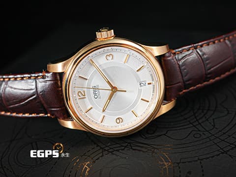 ORIS 豪利時 Classic Date 經典系列 7578 大三針&nbsp;銀白色面盤&nbsp;0173375784831&nbsp;PVD塗層不鏽鋼錶殼  2025年保單 自動上鍊 37mm