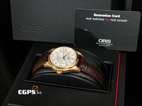 ORIS 豪利時 Classic Date 經典系列 7578 大三針&nbsp;銀白色面盤&nbsp;0173375784831&nbsp;PVD塗層不鏽鋼錶殼  2025年保單 自動上鍊 37mm