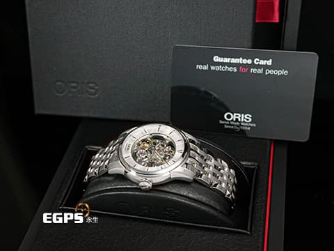 ORIS 豪利時 Artelier Skeleton 藝術家 7670 鏤空面盤 隱藏在錶面下機芯之美 0173476704051 不鏽鋼 大三針 2025年保單 自動上鍊  40mm