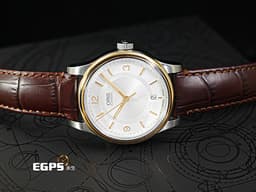 ORIS 豪利時 Classic Date 經典系列 7578 <font color=#FFE6D9>玫瑰金PVD塗層不鏽鋼錶圈、指針 半金款</font> 0173375784331 大三針 <font color=#FF0000>2025年保單</font> 自動上鍊 37mm